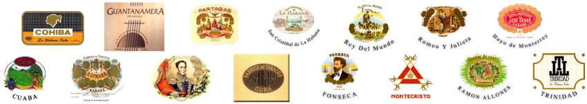 Montecristo, Cohiba, Romeo y Julieta Cigars